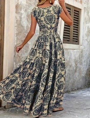 emerald green boho maxi dress Women's Sleeveless Green Bohemian Maxi Dress