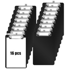 16 Pack Small Clipboard with Storage, A5 Clipboards with Pen Holder Clip, 6x9...