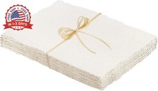 25 Sheets Cotton Watercolor Paper, 300 GSM Deckled Edge, 5 x 7 inch, Rou