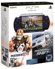 Limited Edition PSP 3000 Black Sports Entertainment Pack Very Good 3Z