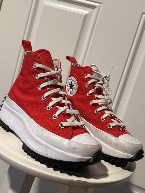 Converse Chuck Taylor All Star High Top Platform Red Canvas Lace Up A03154C