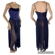 Vintage Victoria s Secret Blue Nightgown Corset Whimsigoth Fairy Small-Med 90s