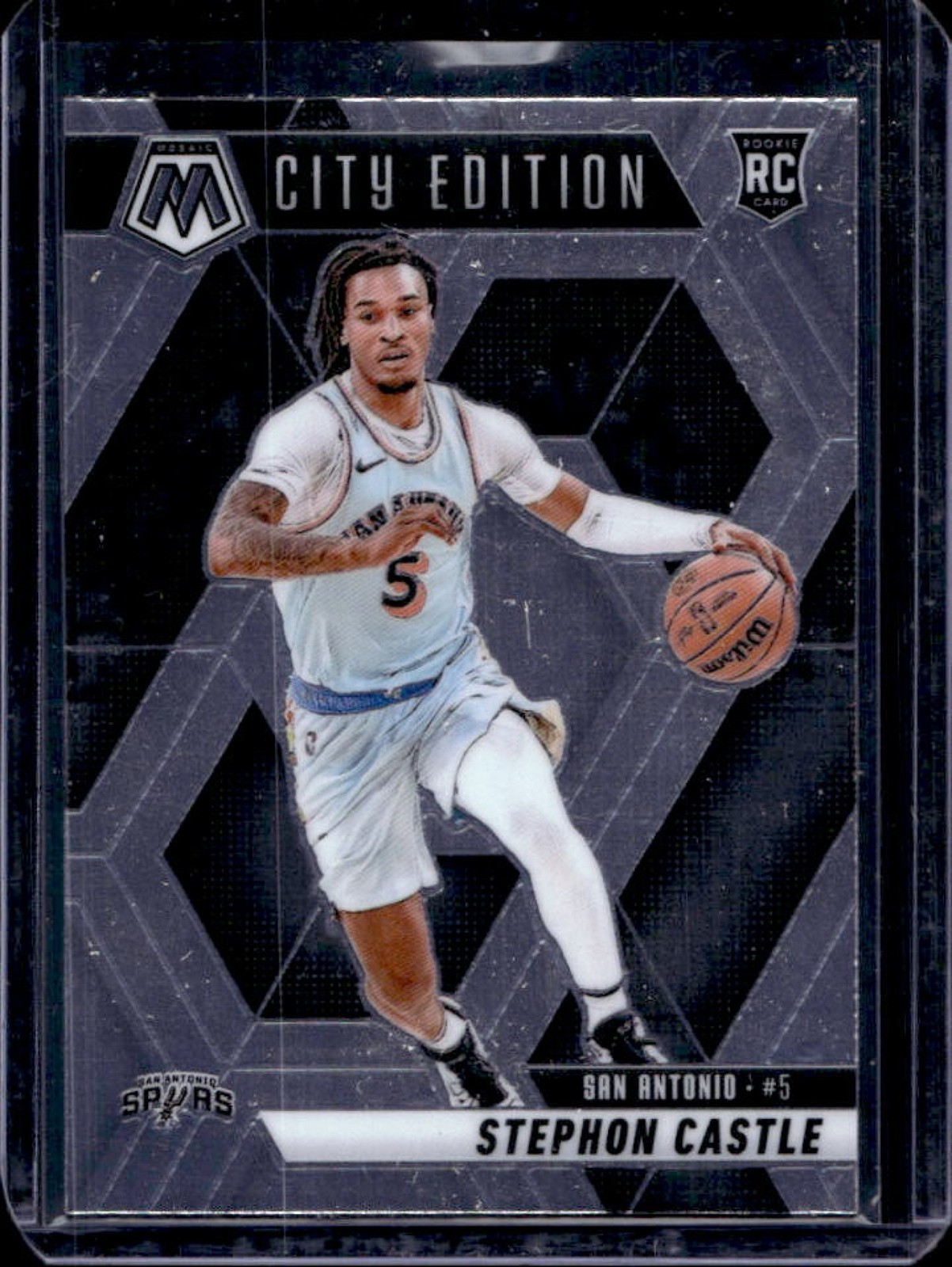 2024-25 Mosaic Stephon Castle RC Rookie City Edition #290 Spurs