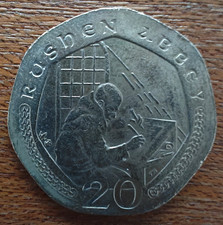 2001 Isle of Man 20p Twenty Pence Coin Rushen Abbey