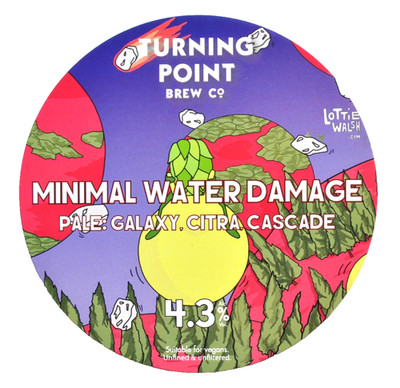 WENDEPUNKT BRAU Co. ''MINIMALER WASSERSCHADEN'' BALE ALE PUMP CLIP - foamex