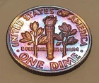 1963 Gem   Proof  Dime 90% Silver  "  MONSTER ELECTRIC  TONING "#308 ~ 9