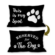 Reserved for The Dog Reversible Soft Pillow Covers, Funny Pet Paw This is My ...
