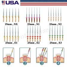 Dental Endo Rotary Files X-Pro Gold Taper NITI Root Canal Files 25MM 6Pcs