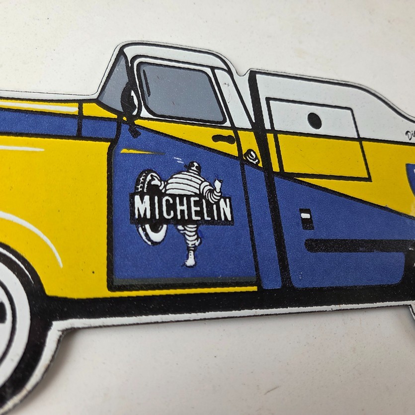 Vintage Michelin Tires Bibendum Sign - Gas Pump Automobile Sales & Service Sign
