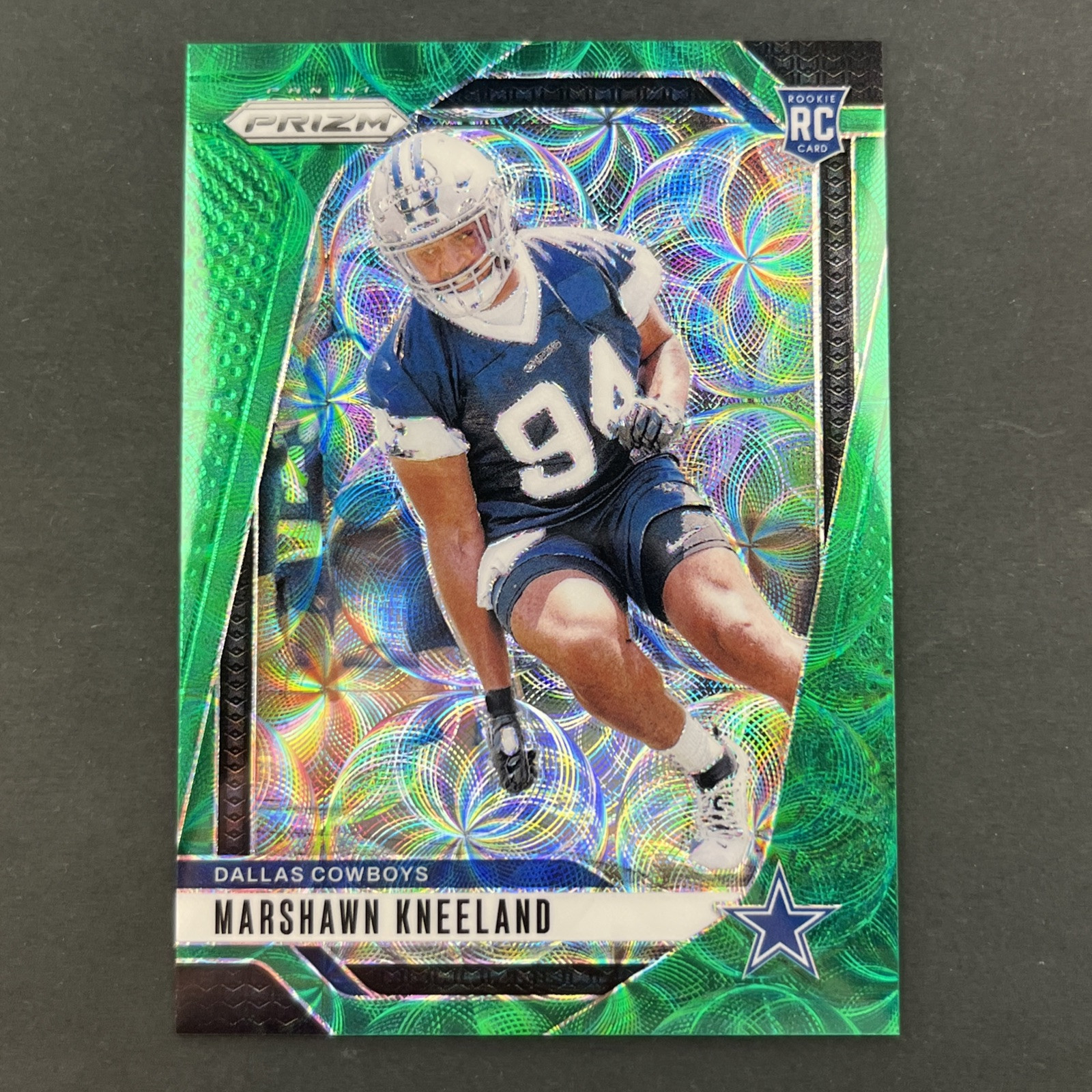 2024 Panini Prizm Green Scope Prizm #373 Marshawn Kneeland Rookie #/75 Cowboys!!