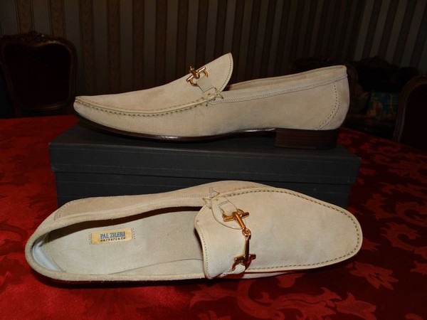 Men PAL ZILERI Loafers Beige Suede 44