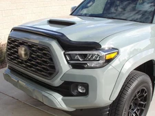 Stone & Bug Deflector Guards Hood Shield Gloss Black For Toyota Tacoma 2016-2023