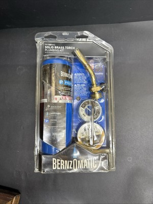 Bernzomatic PK1001KC Solid Brass Manual Torch Plumbers Kit 5 Peace New Sealed