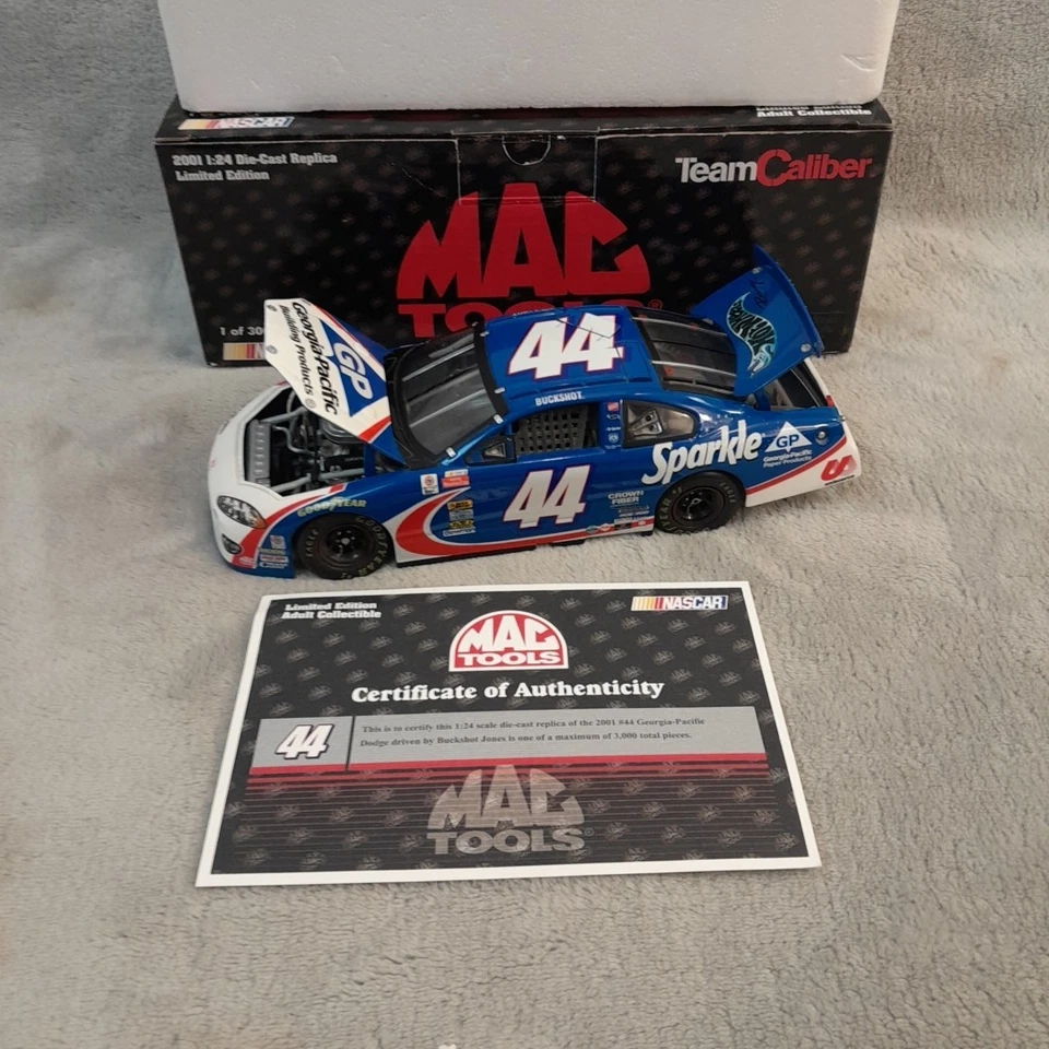 Buckshot Jones #44 Team Caliber Mac Tools 1/24 NASCAR Diecast/3k con certificado de autenticidad Foto 3 de 4