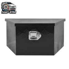 26"X13.3"X12" Black Aluminum Pickup Truck Trailer Storage Tongue Tool Box