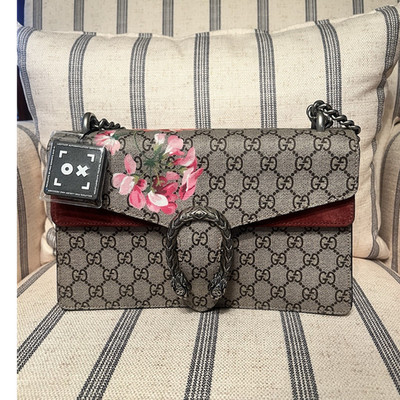 Gucci Dionysus GG Supreme Blooms Floral Small Chain Shoulder Bag Dust Bag