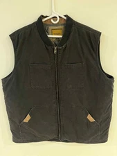 Venado Concealed Carry Canvas Vest 3XLT Black Quilted Lining Pockets