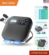 Portable CD Player with Bluetooth, Dual Speakers, FM Transmitter Discman Pl...
