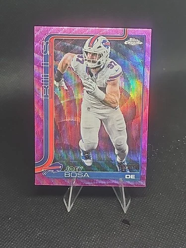 Joey Bosa 2025 Topps Chrome Football Pink Wave Refractor /250