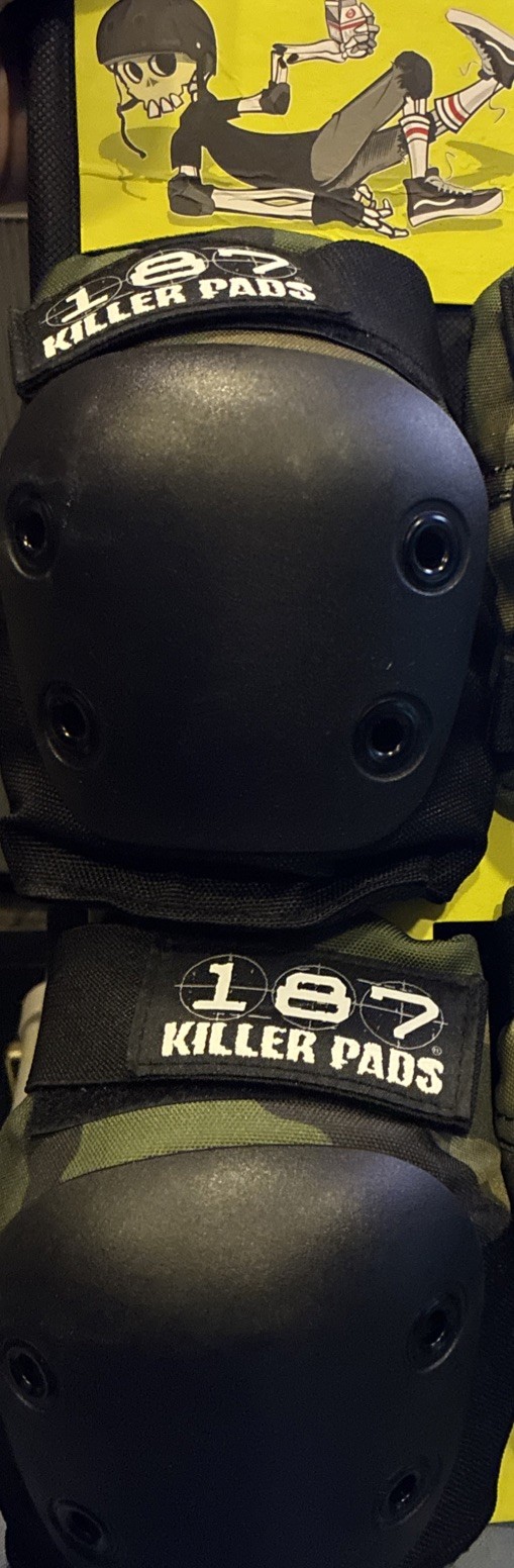 187 Killer Pads Junior Knee & Elbow Pads Combo Pack Black Youth Skate Protection