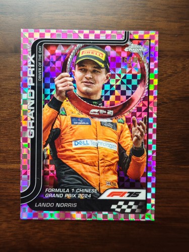 2025 Topps Chrome F1 Formula 1 Lando Norris Pink Refractor 164/250
