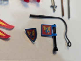 Lego Castle 6056 Parts LOT Dragon Wagon w Dragon  Minifigures Weapons Helmet