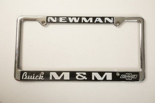 Newman Buick M&M Chevrolet License Plate Frame (G4R/JSF6) Vintage California