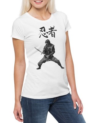 Ninja I Damen T-Shirt S Sale Samurai Warrior Way of Seppuku Banzai Japan