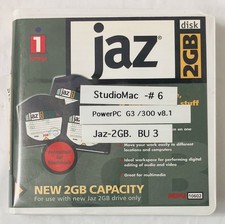 Iomega Jaz 2GB Disk Cartridge w/ Original Case Used Blank Media Vintage Storage
