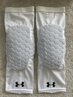 Under Armour Game Day Padded Leg Compression Support Sleeves Large White