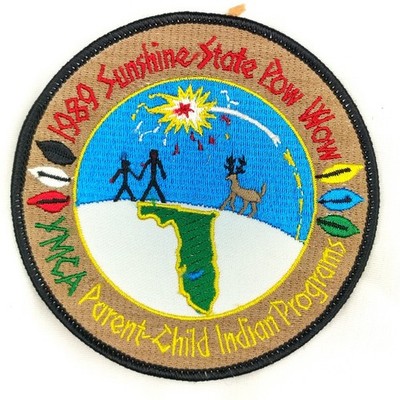 1989 Sunshine State Pow Wow YMCA Parent Child Indian Programs Patch Florida