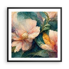Poster 60x60cm Fiori Classico Pezzo Stampe Immagini Quadri Moderni Murale