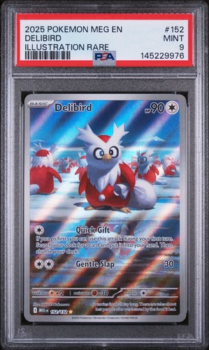 (PSA 9) Pokémon: Mega Evolution – Delibird #152 [Illustration Rare] - Picture 1 of 2