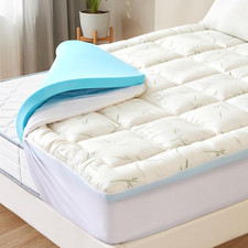 Cooling Gel Memory Foam Mattress Topper - Medium Firm Support, Queen Size