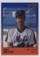 1989 Star St Lucie Mets Blue/Orange Border Mike Miller #17 0w6