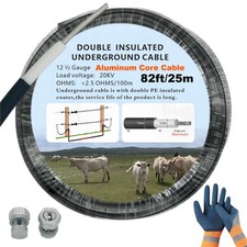 12 Gauge- 82 ft Electric Fence Double Insulated Wire Underground, Electric ...