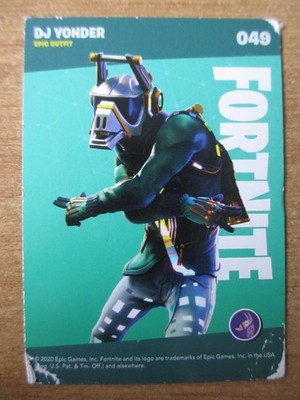 Karte Panini FORTNITE 2020 Epic Games / 049 DJ YONDER / EPIC OUTFIT