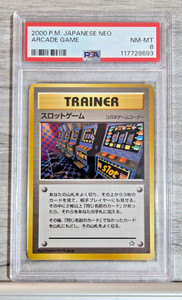 Pokemon 2000 P.M. Japanese Neo Arcade Game PSA 8