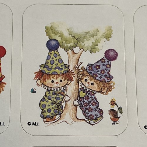 M.I. vintage anni 80 Foglio Adesivo CLOWNS - Raro e HTF - Foto 6 di 11