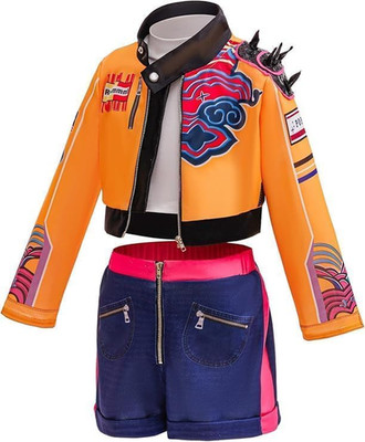 Girls Halloween Costume, Polyester Top and Pants Set for Cosplay Events and Part