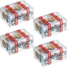 4 Pieces Transparent Box Can You Unlock Treasure Brainteaser Puzzle Trick Secret