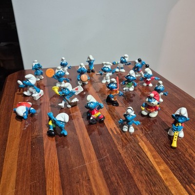 Vintage Smurfs Bulk Mixed Figure Lot x 20 - Peyo Schleich bully 60s, 70s, 80s