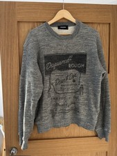 Dsquared2 Men’s Grey Rough Logo Sweatshirt Men’s Size Large