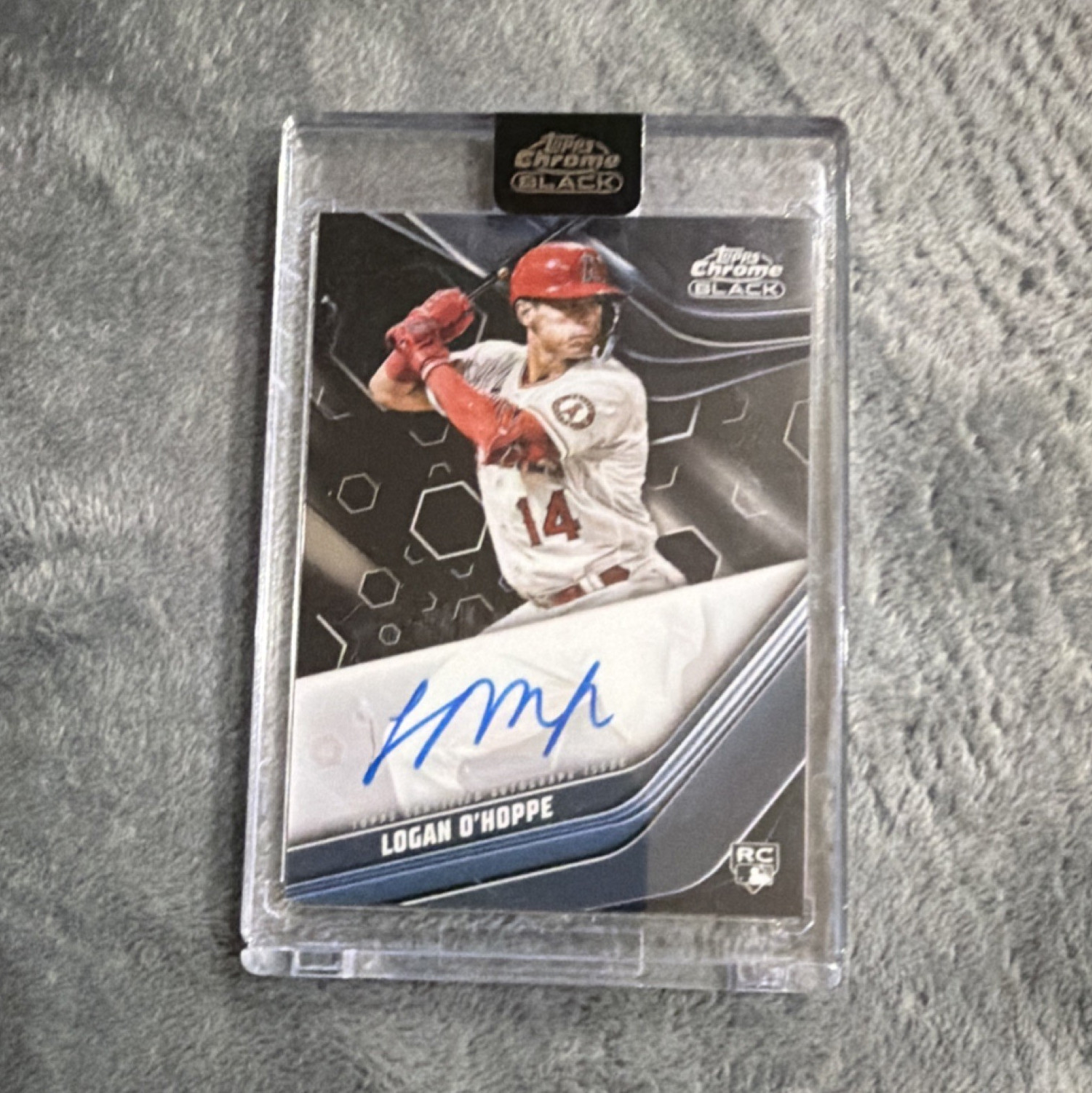 Topps Chrome Black Logan O'Hoppe Angels Rookie Autograph #CBA-LO 2023 MLB