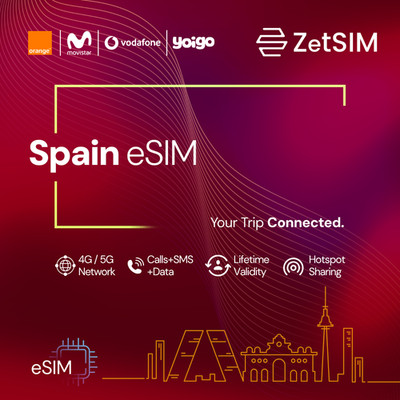 Spain Local eSIM | 4G/5G High-Speed | Instant QR | Lifetime SIM | No Contract