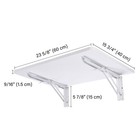 Wall Mounted Floating Folding Writing Table PC Computer Desk Home Office White — photo 8