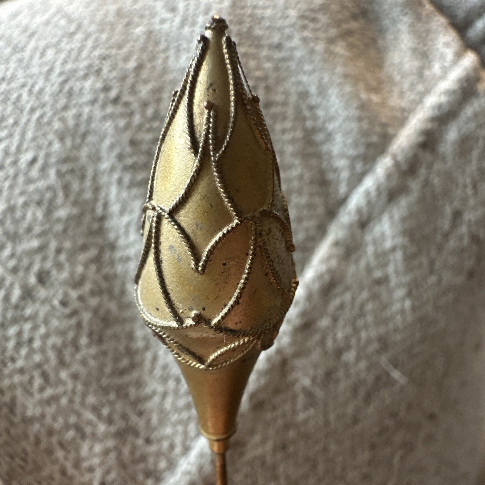 Vintage Gold Tone Teardrop Victorian Hatpin 9.25”