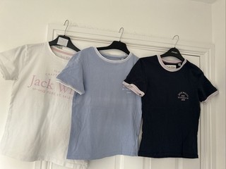3x Teenage Girls Jack Wills T Shirts Age 12 14 Approx Good Condition