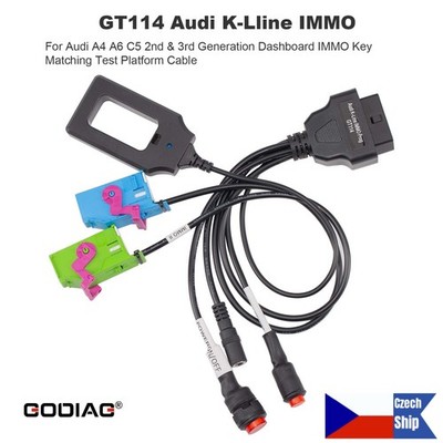 GODIAG GT114 For Audi K-Line IMMO A4 A6 C5 2nd & 3rd Key Matching Test Platform
