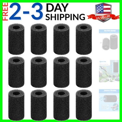 12-Pack Pre-Filter Sponge for Aquarium Shrimp Fry Fish Tank Filter Intake 0.6...